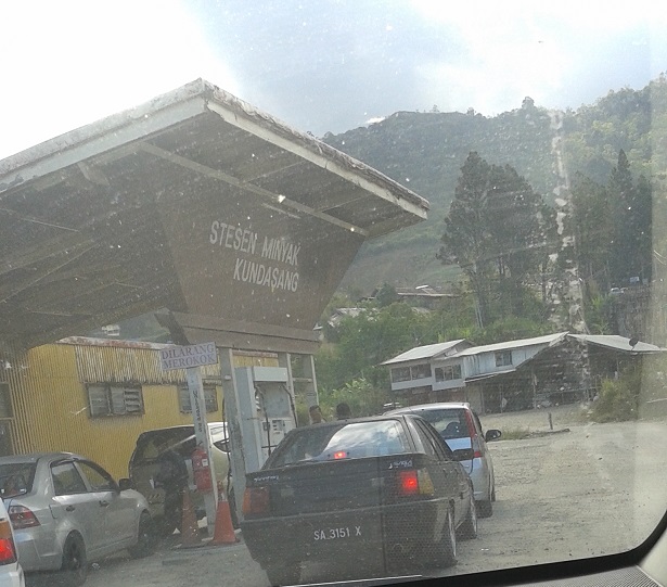 Fuel pump at Kundasang