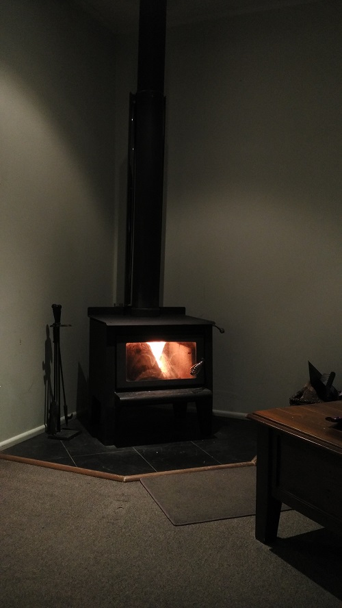 Fireplace inside Fraser Cresent Holiday House