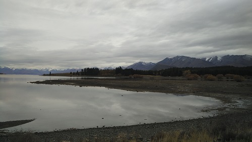 Lake Tekapo. Not sure the mountain cover with snow cap is Mt Cook or cloud