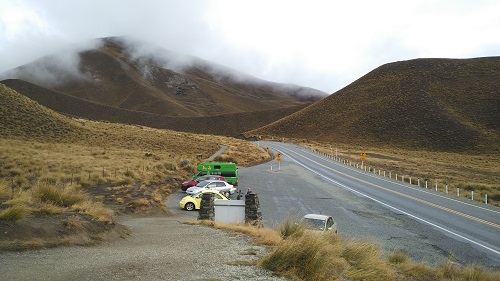 beautiful road and mountain at Waitaki