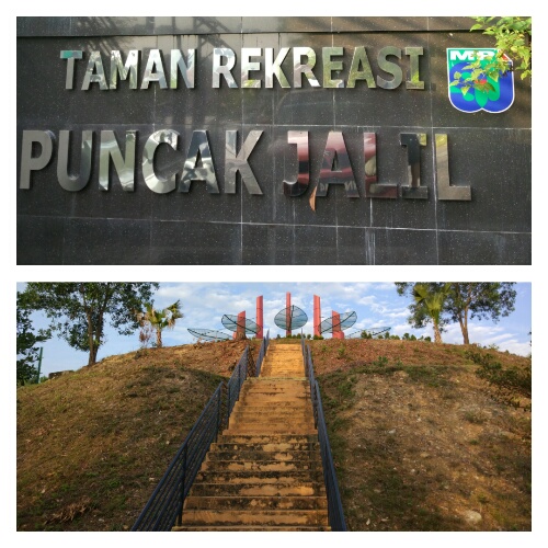 entrance and half of stairs of taman rekreasi puncak jalil