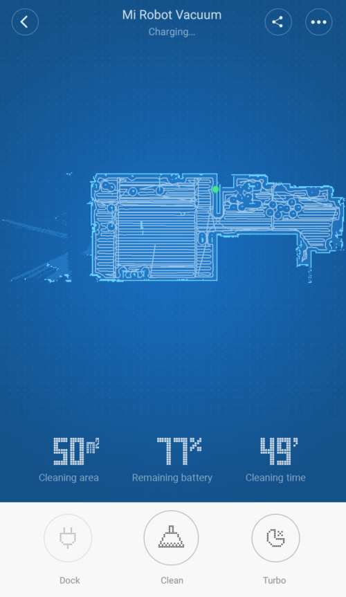 floor map, and robot status for mi robot