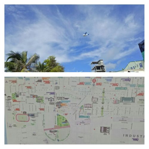 sea plane and hulhumale map