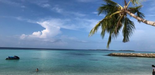 View in front of Arena Beach Hotel